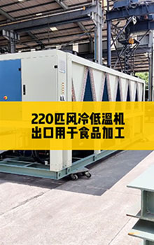 220匹風(fēng)冷低溫機(jī)，出口用于食品加工